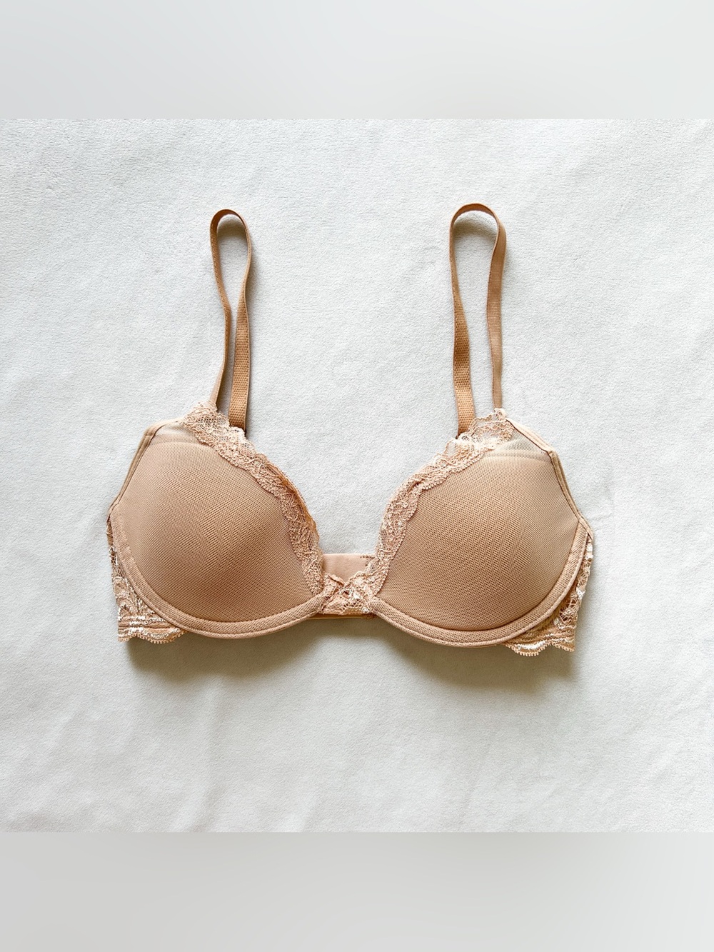 Pepper Everyday Nude Lace-Trim Underwire Bra - 32B